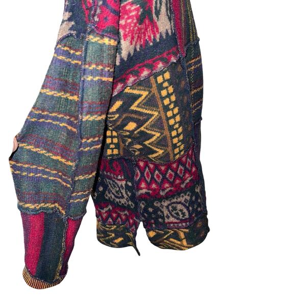 Vintage Stefano 80s/90s women's quilt block crewneck acrylic sweater size small - Picture 6 of 7